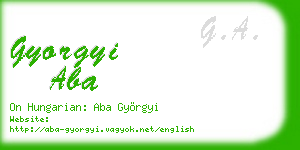 gyorgyi aba business card